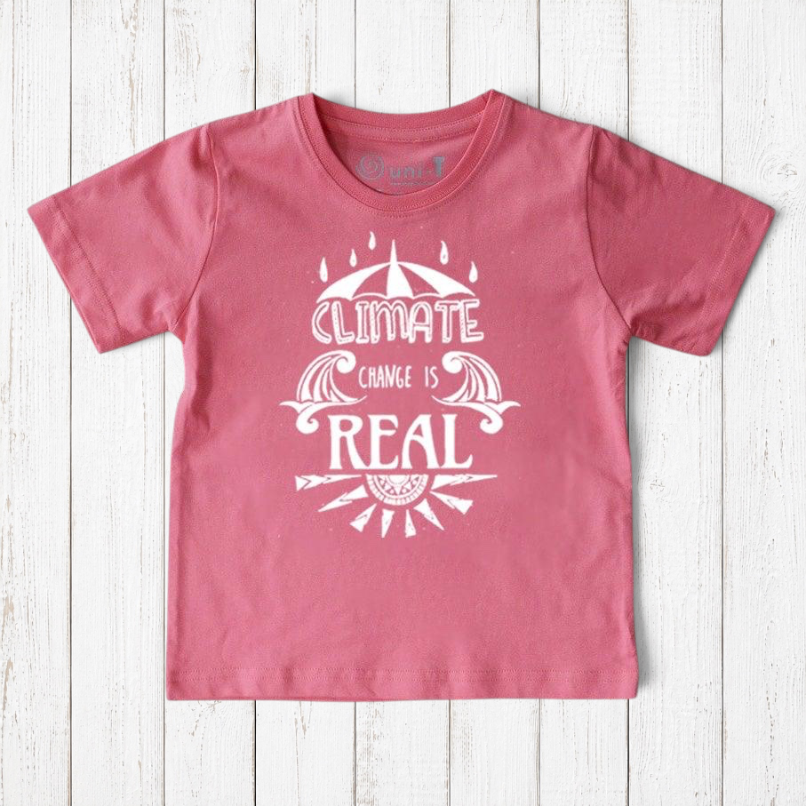 Camiseta para niños "El cambio climático es real"