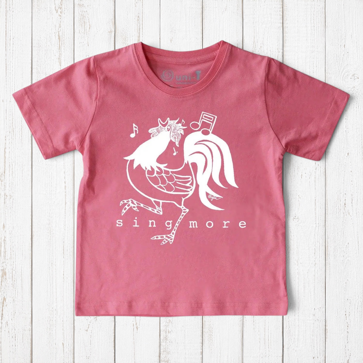 "Sing More" Rooster T-Shirt for Kids