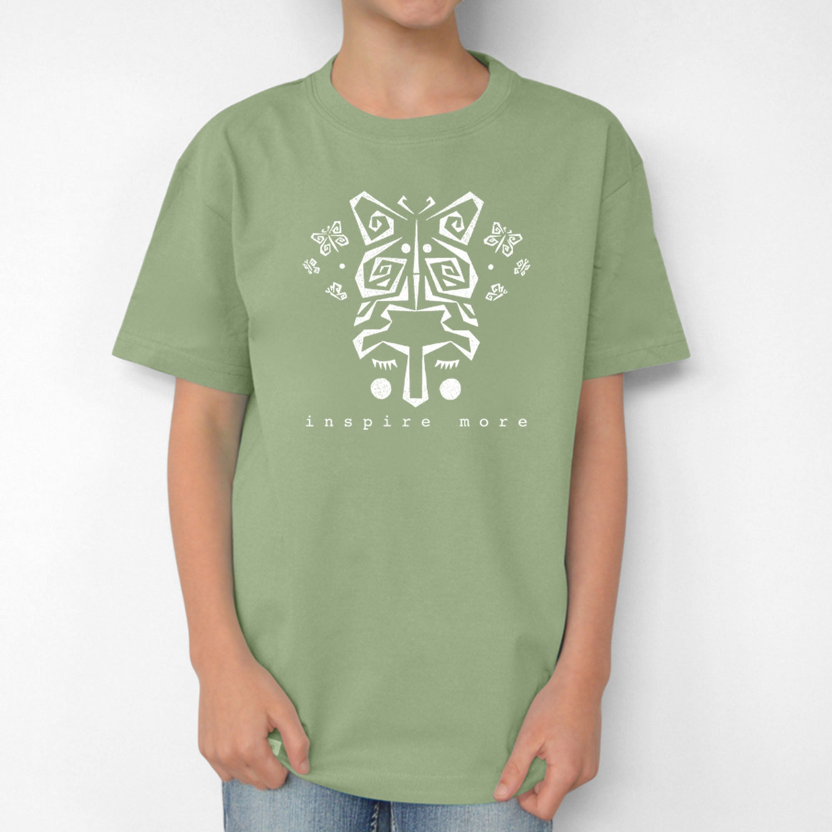 Camiseta infantil de mariposa "Inspira Más"