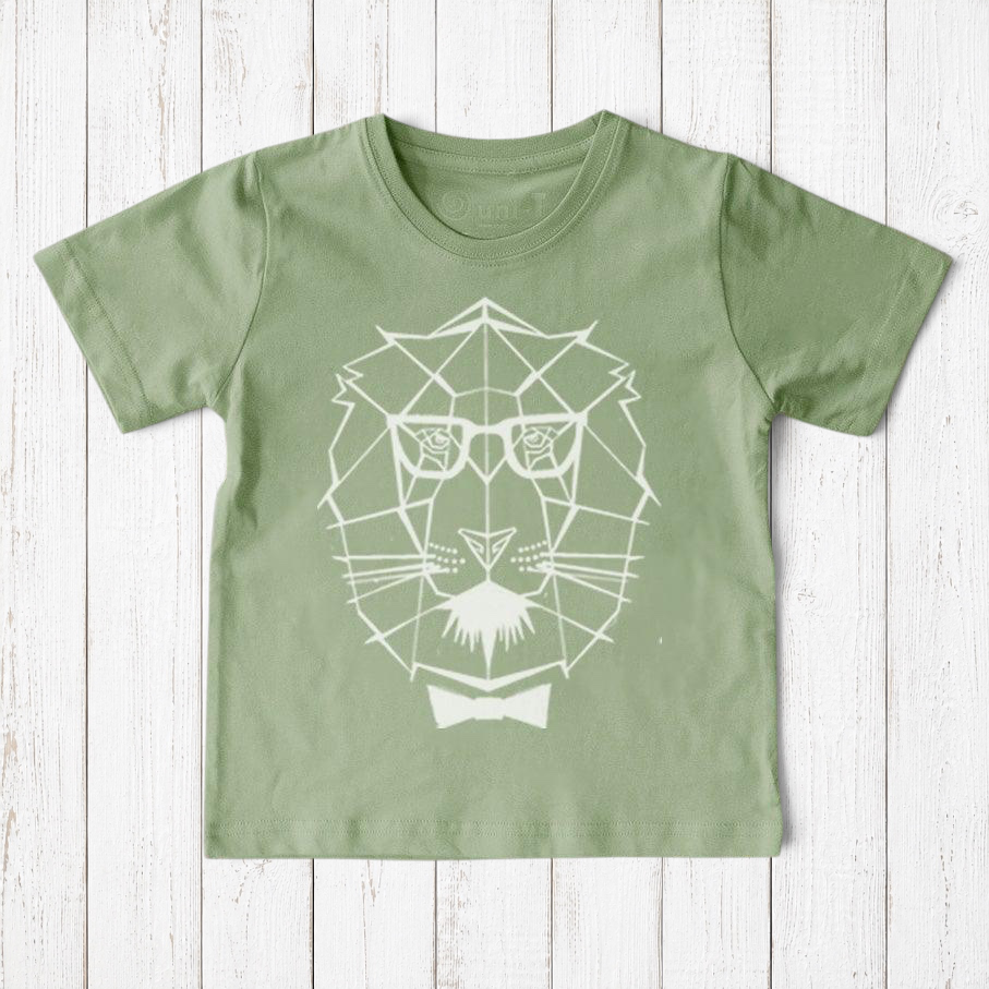 Camiseta de León Geométrico para Niños