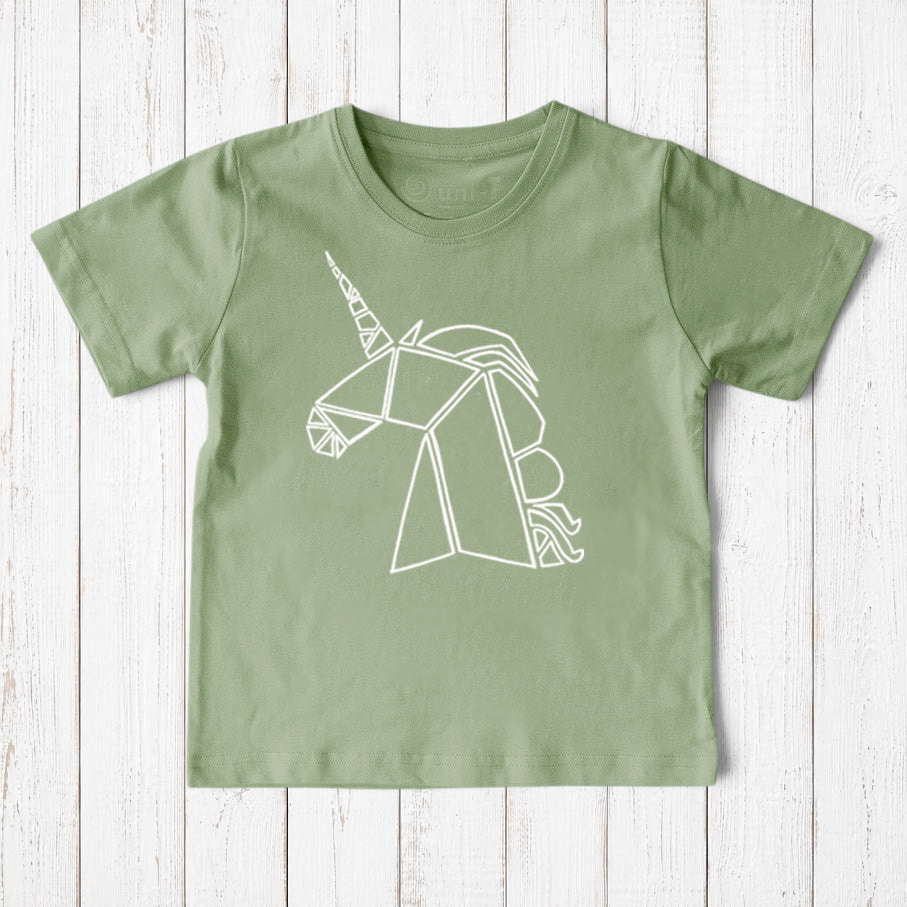 Geometric Unicorn T-Shirt for Kids