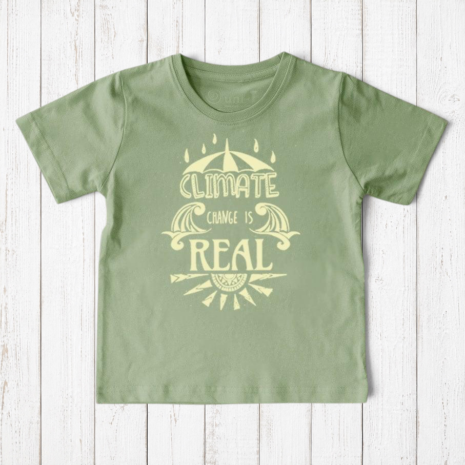 Camiseta para niños "El cambio climático es real"