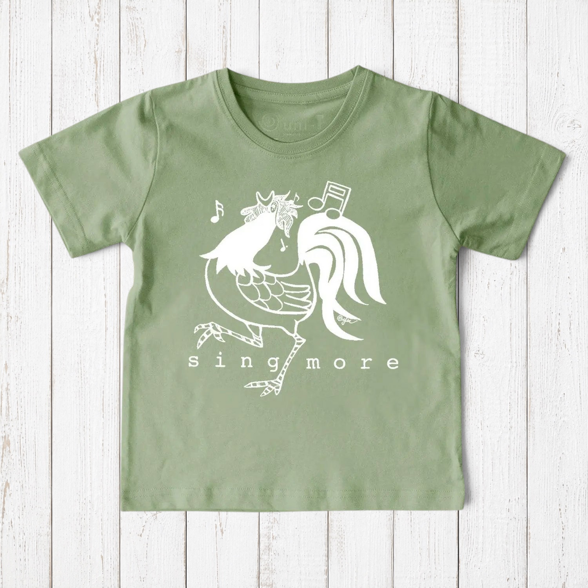 "Sing More" Rooster T-Shirt for Kids