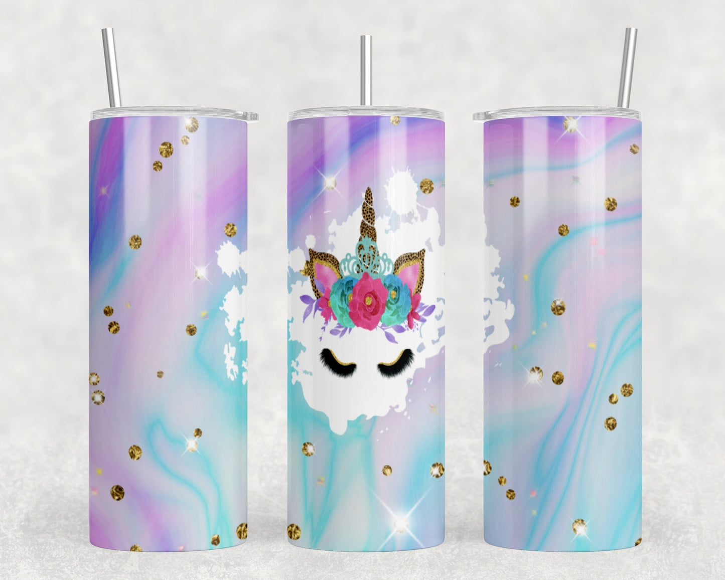 Unicorn|Skinny Tumbler|Optional Bluetooth Speaker| Speaker Color Varies by Rowdy Ridge Co
