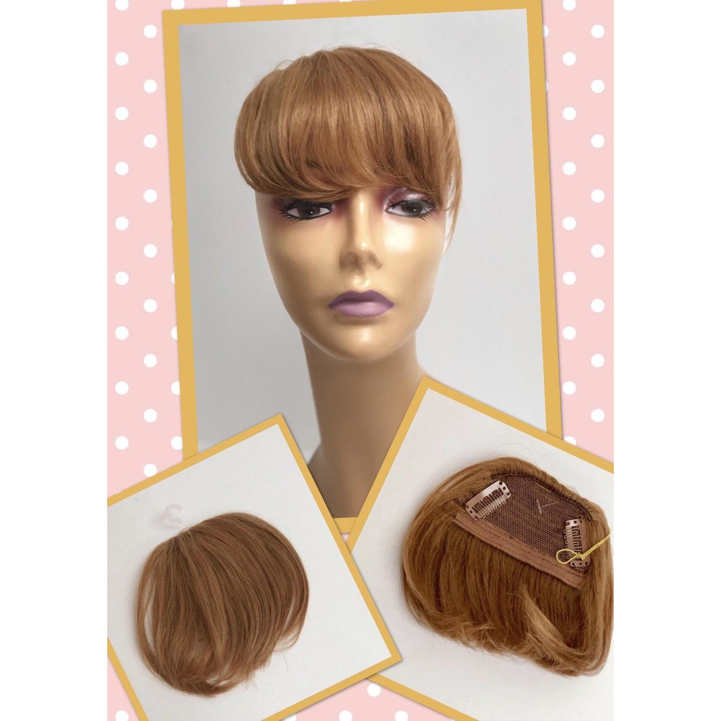 Unique 100% Human Hair Bang Hairpiece