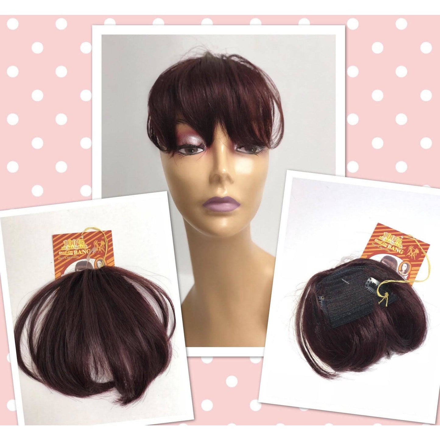 Unique 100% Human Hair Bang Hairpiece