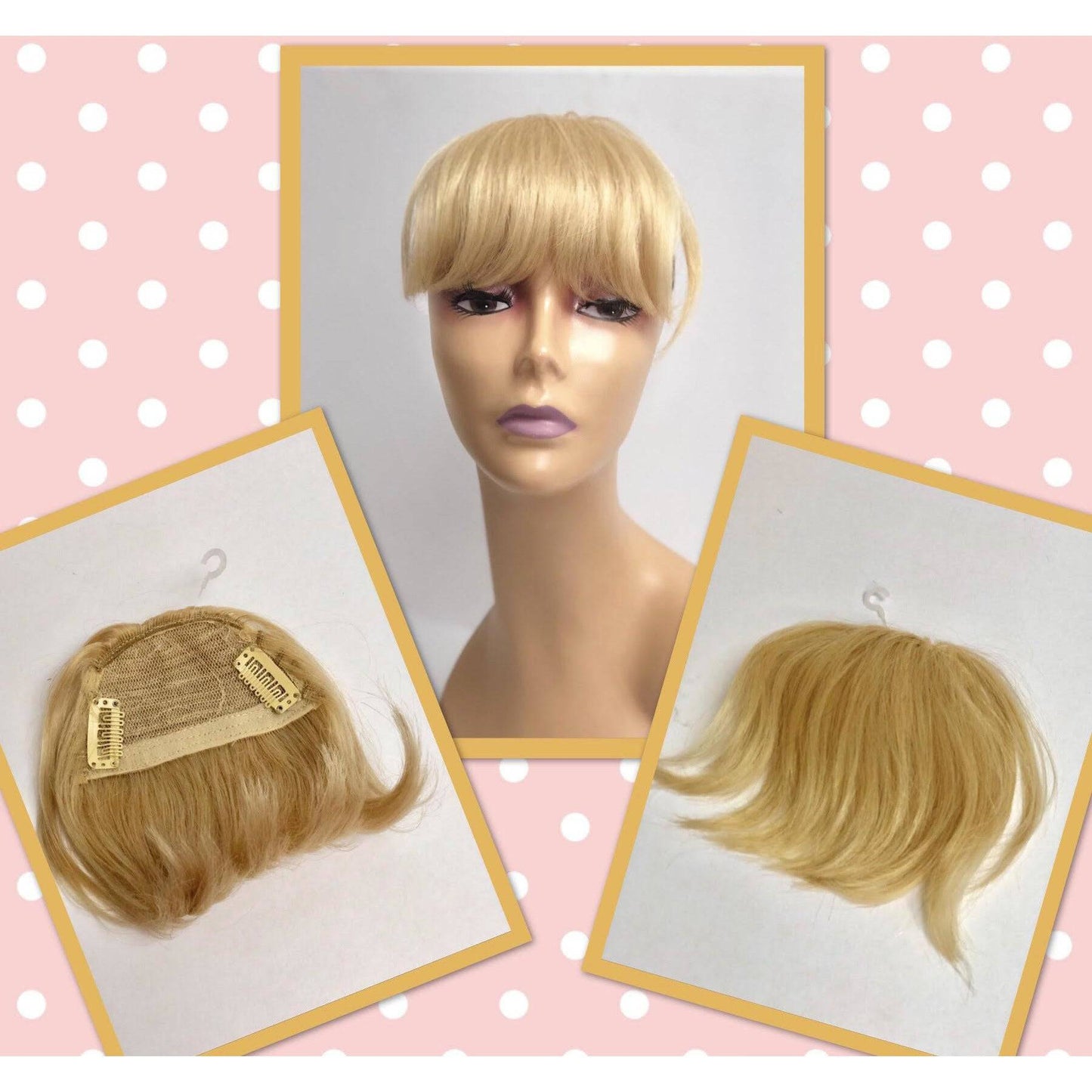 Unique 100% Human Hair Bang Hairpiece