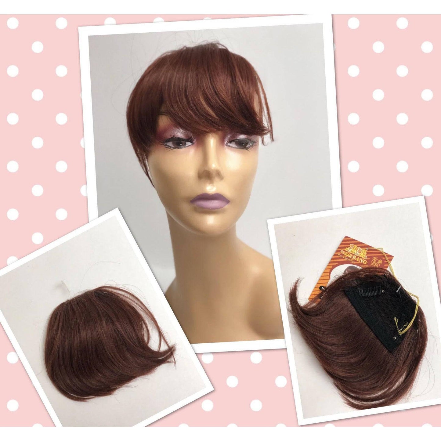 Unique 100% Human Hair Bang Hairpiece