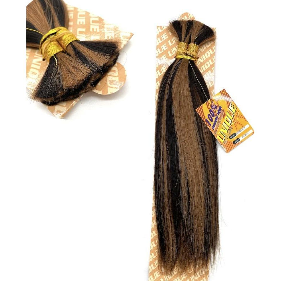 Unique's Yaki Bulk 100% Human Hair 14" Hair Extensions, New With Tags