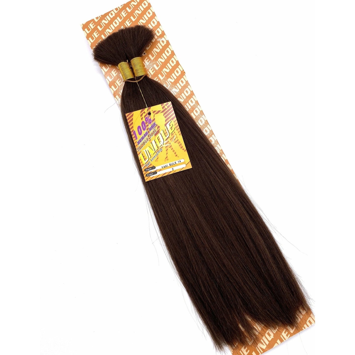 Unique's Yaki Bulk 100% Human Hair 14" Hair Extensions, New With Tags