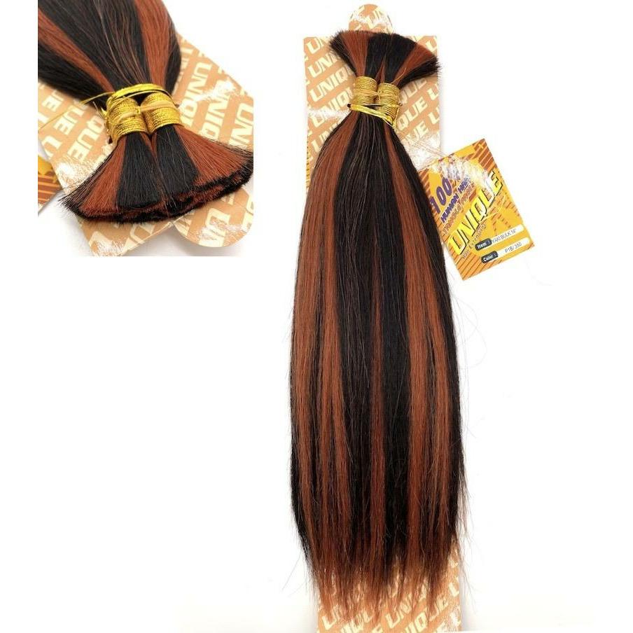 Unique's Yaki Bulk 100% Human Hair 14" Hair Extensions, New With Tags