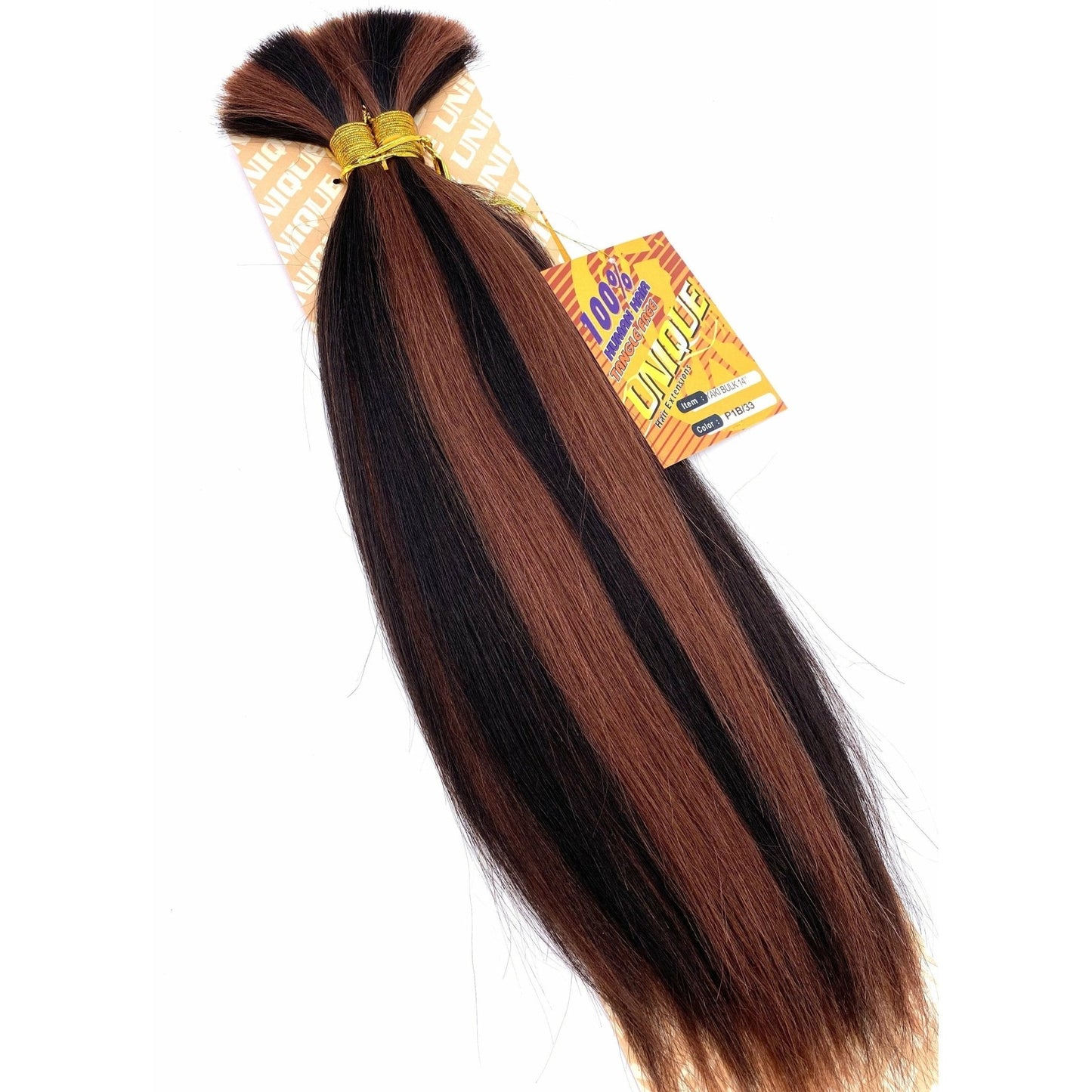 Unique's Yaki Bulk 100% Human Hair 14" Hair Extensions, New With Tags