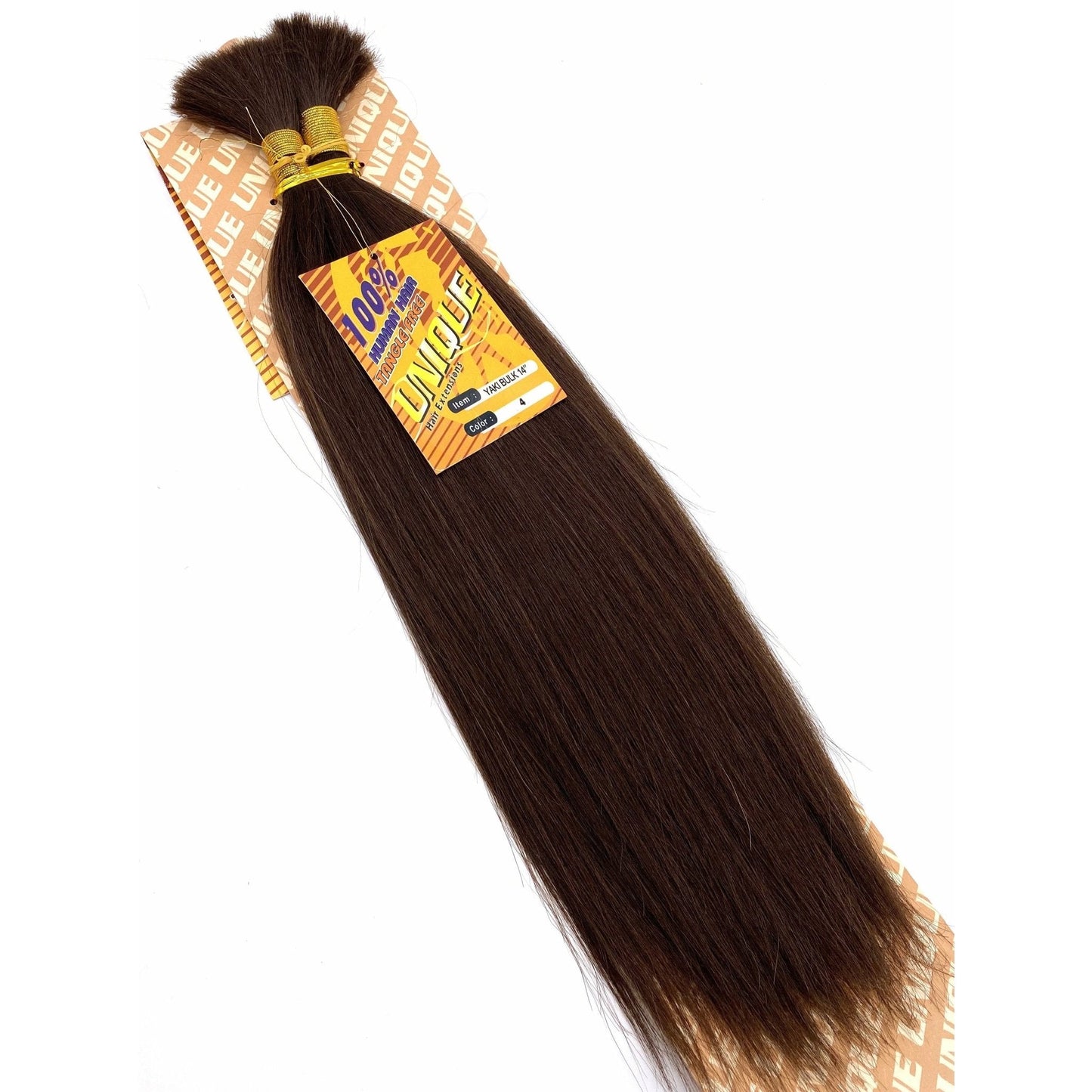Unique's Yaki Bulk 100% Human Hair 14" Hair Extensions, New With Tags