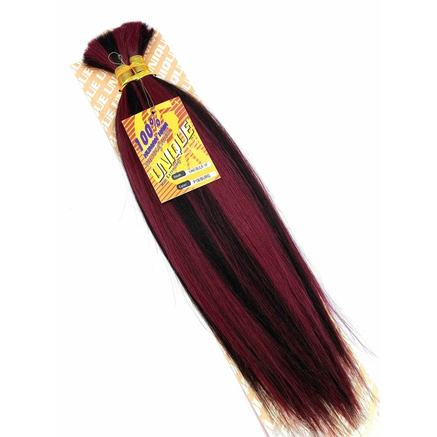 Unique's Yaki Bulk 100% Human Hair 14" Hair Extensions, New With Tags