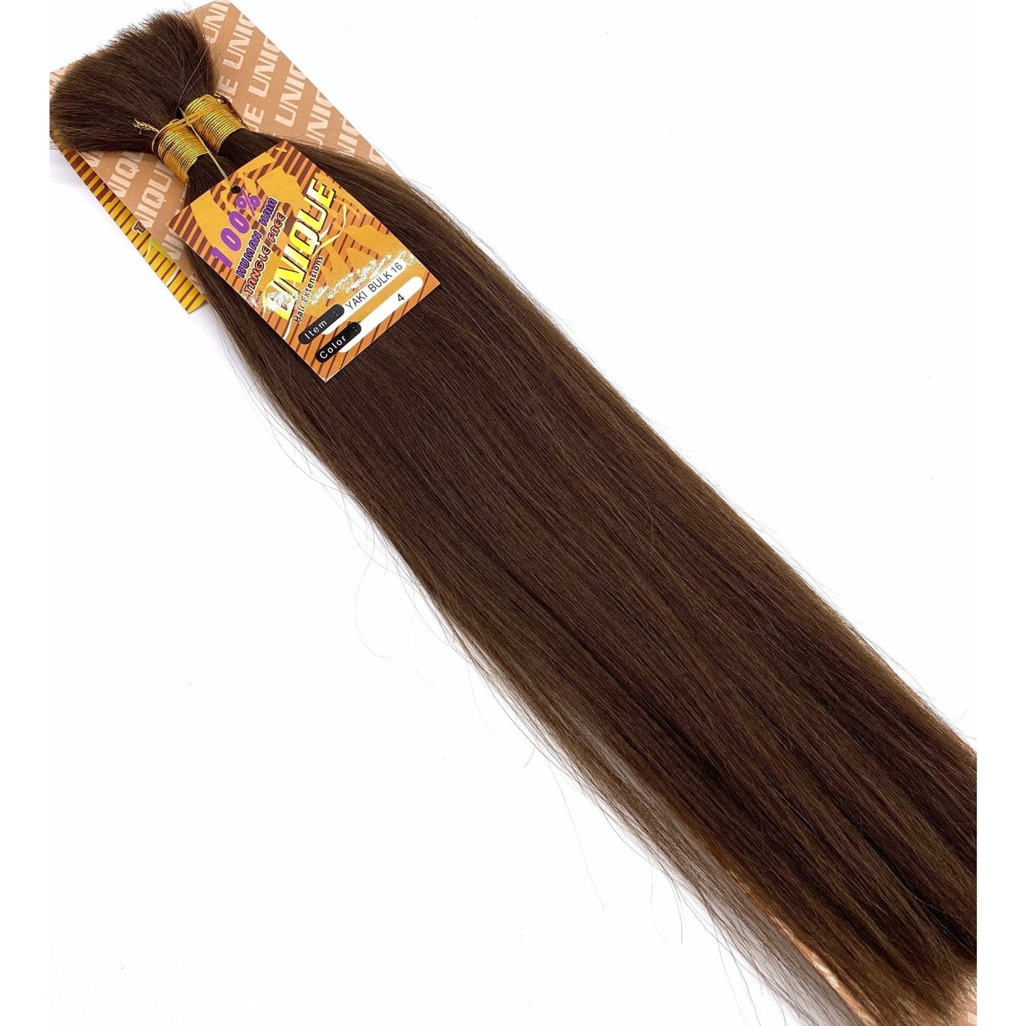 Unique's Yaki Bulk 100% Human Hair 16" Hair Extensions, New With Tags
