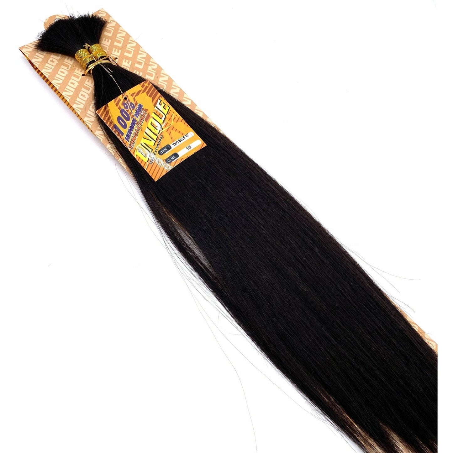 Unique's Yaki Bulk 100% Human Hair 18" Hair Extensions, New With Tags