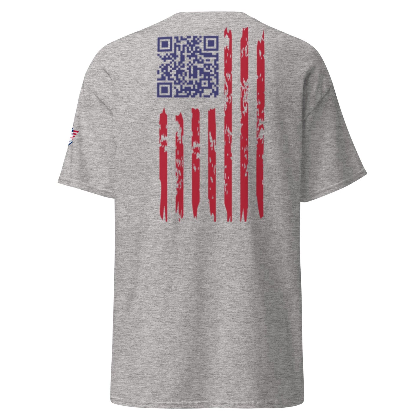 LIBERTAD - Con bandera con código QR de Trump bailando en la espalda