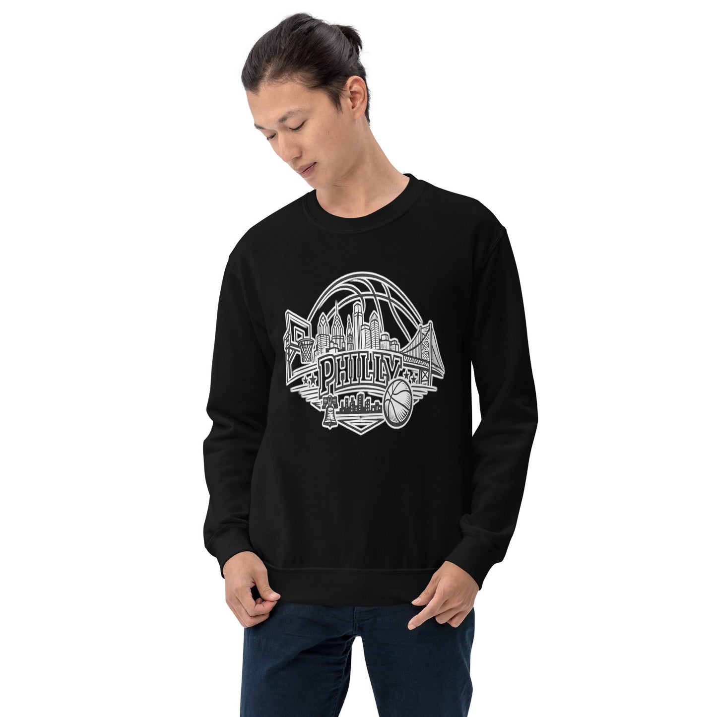 Philly Skyline Basketball Sweatshirt | Philadelphia City Pride Unisex