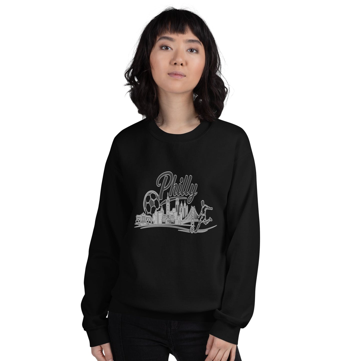Philly Skyline Soccer Sweatshirt | Philadelphia City Pride Unisex