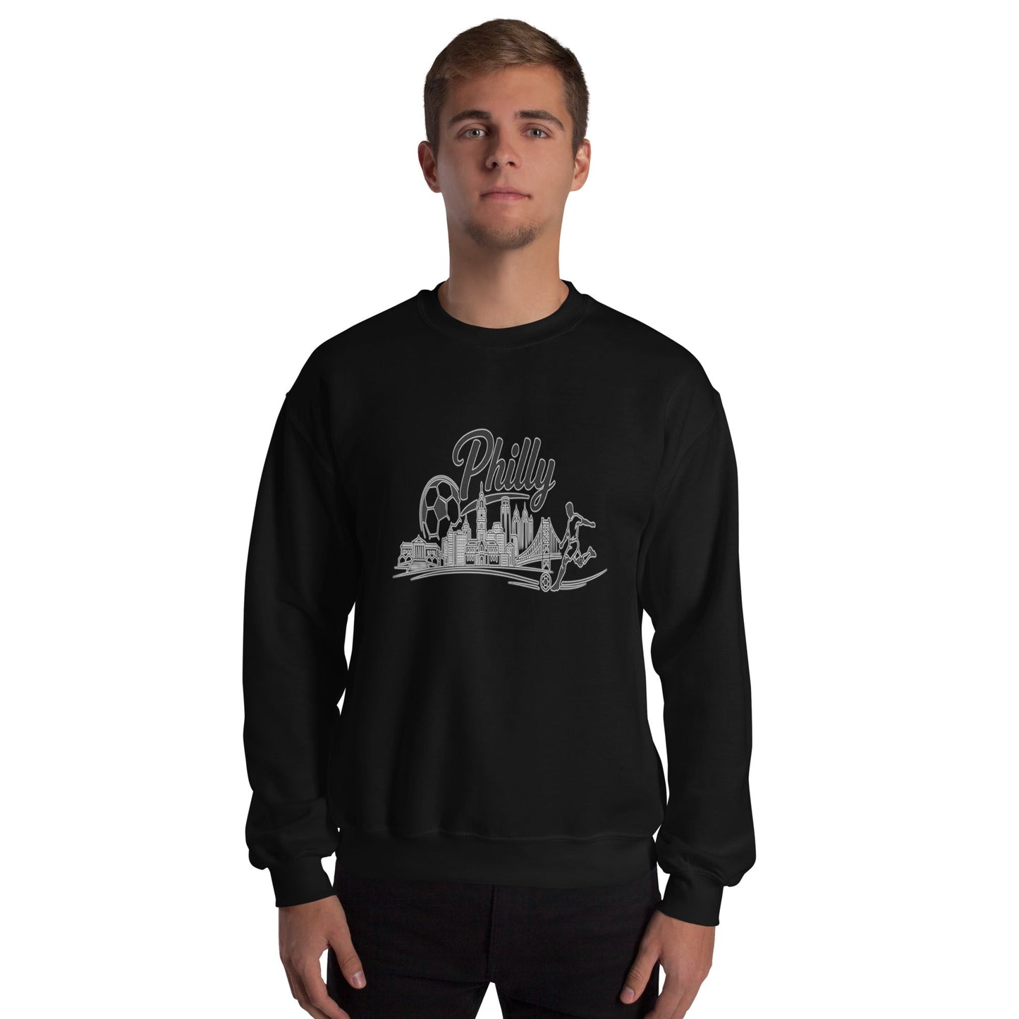 Philly Skyline Soccer Sweatshirt | Philadelphia City Pride Unisex