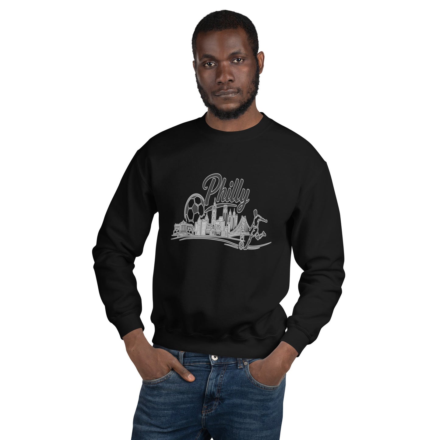 Philly Skyline Soccer Sweatshirt | Philadelphia City Pride Unisex