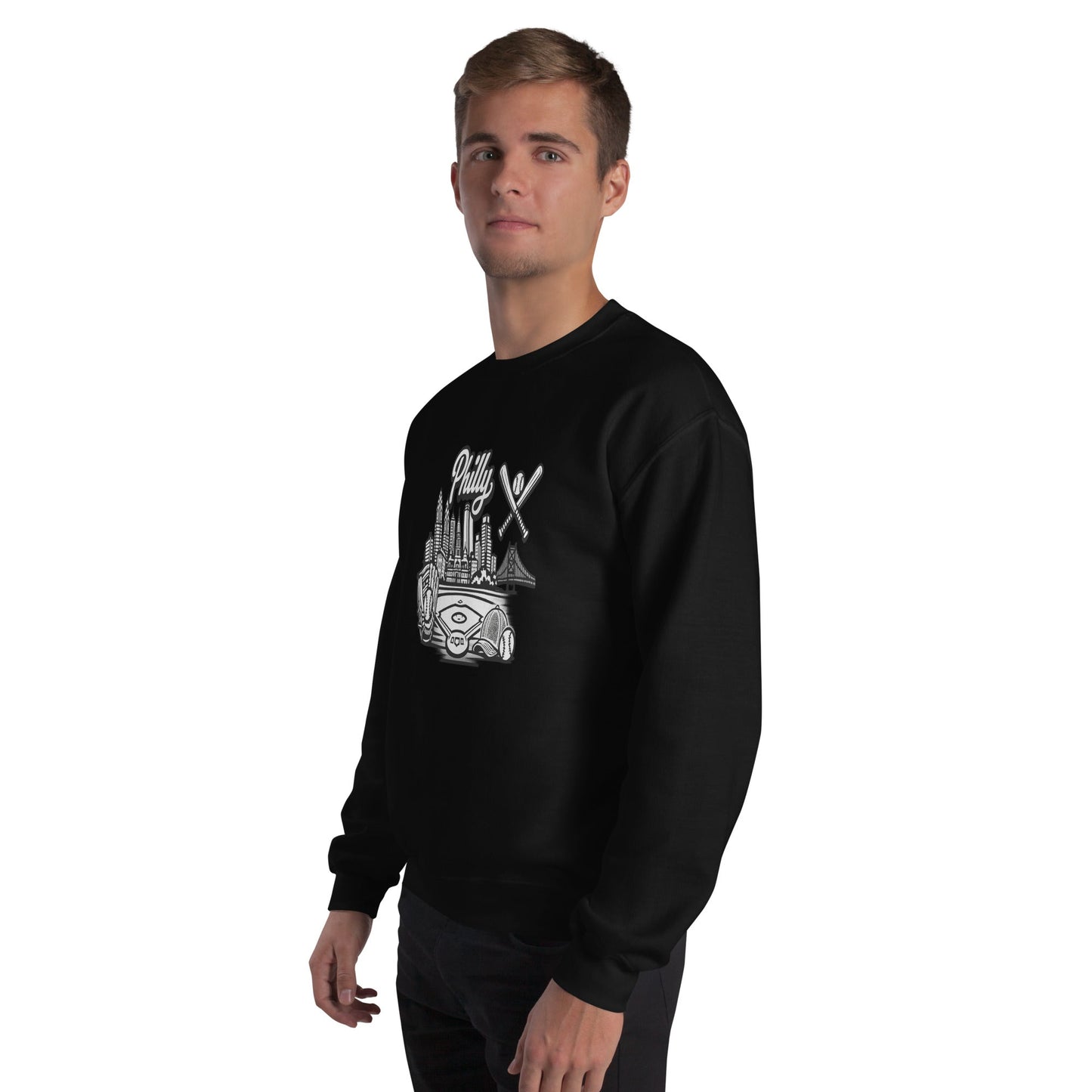 Philly Skyline Baseball Sweatshirt | Philadelphia City Pride Unisex