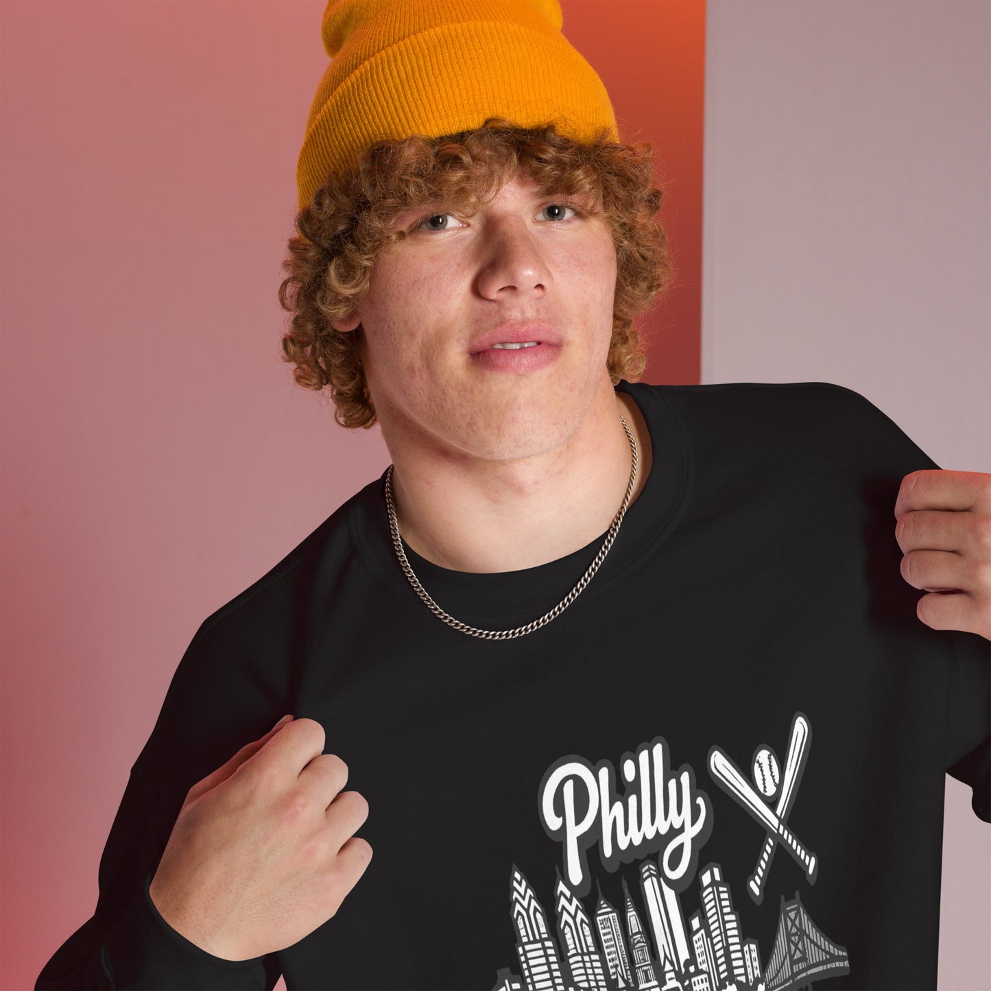 Philly Skyline Baseball Sweatshirt | Philadelphia City Pride Unisex