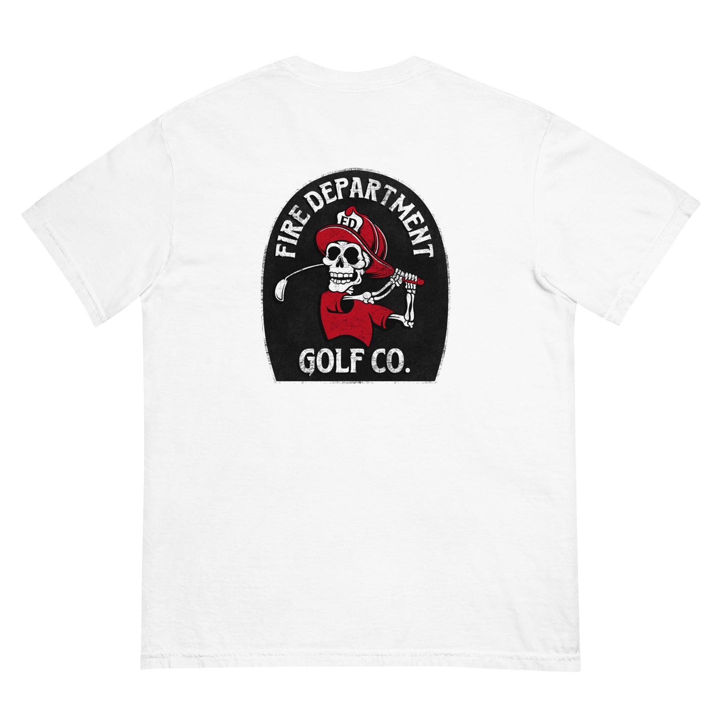 Camiseta con esqueleto columpiándose