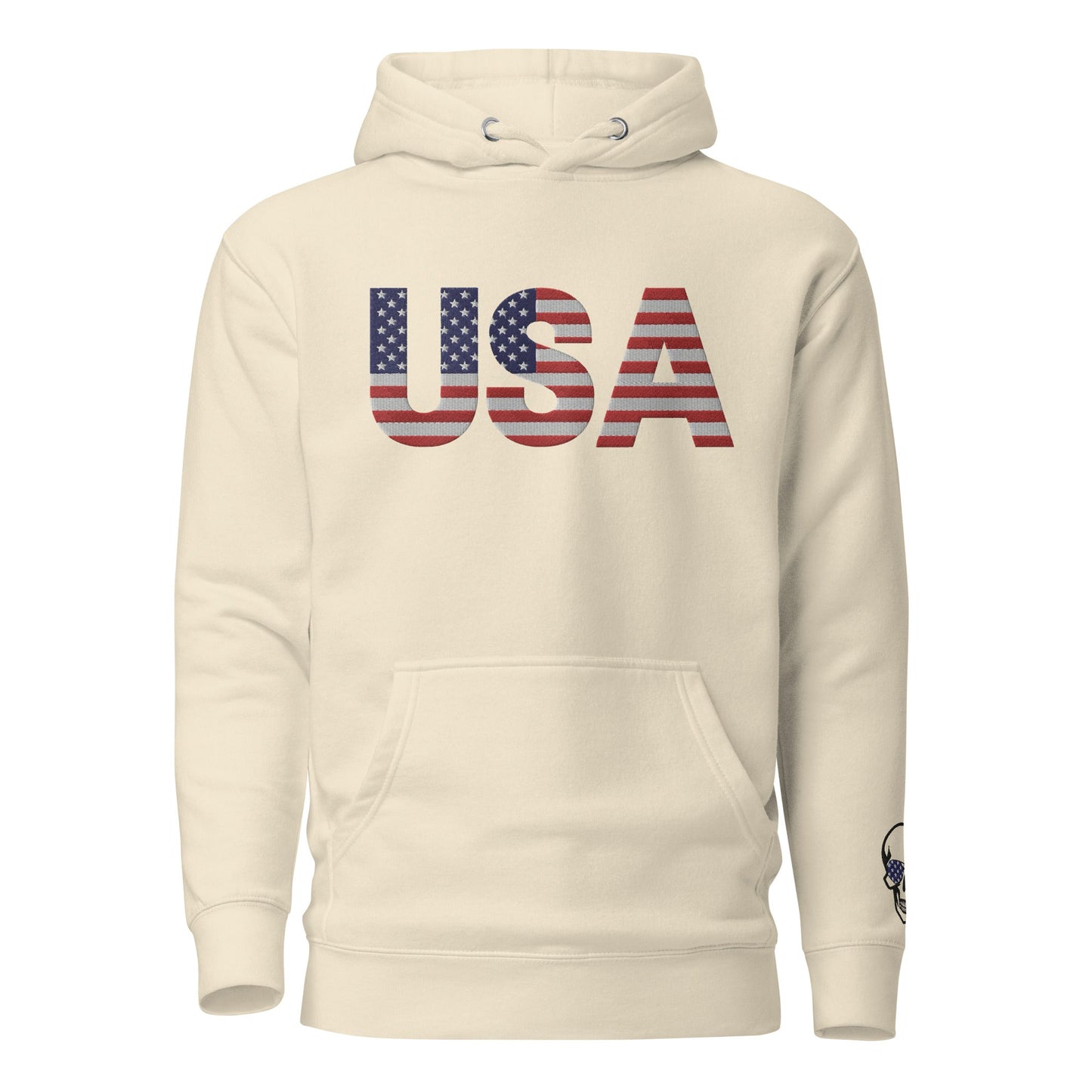 Bordado grande de EE. UU. - Talla pequeña, se recomienda pedir una talla más grande - Sudadera con capucha unisex