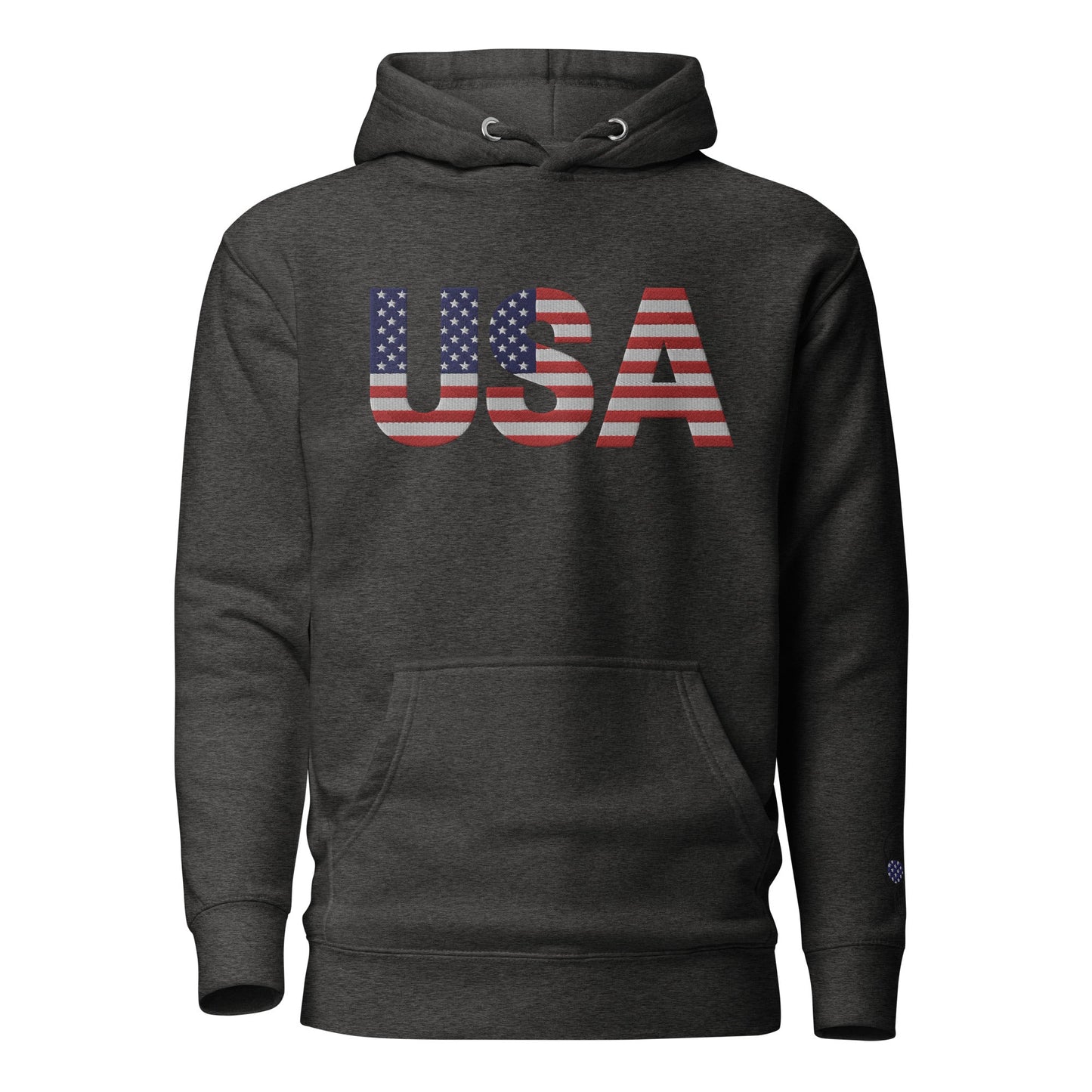 Bordado grande de EE. UU. - Talla pequeña, se recomienda pedir una talla más grande - Sudadera con capucha unisex