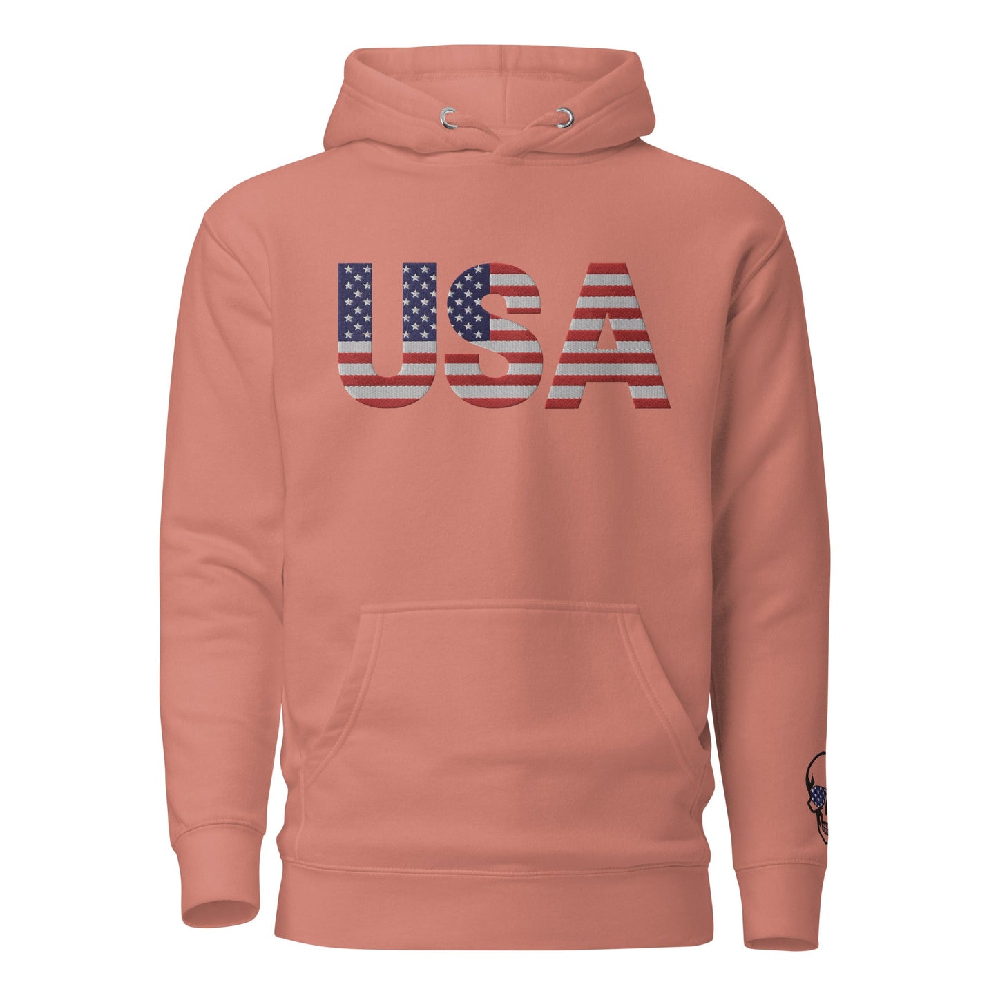 Bordado grande de EE. UU. - Talla pequeña, se recomienda pedir una talla más grande - Sudadera con capucha unisex