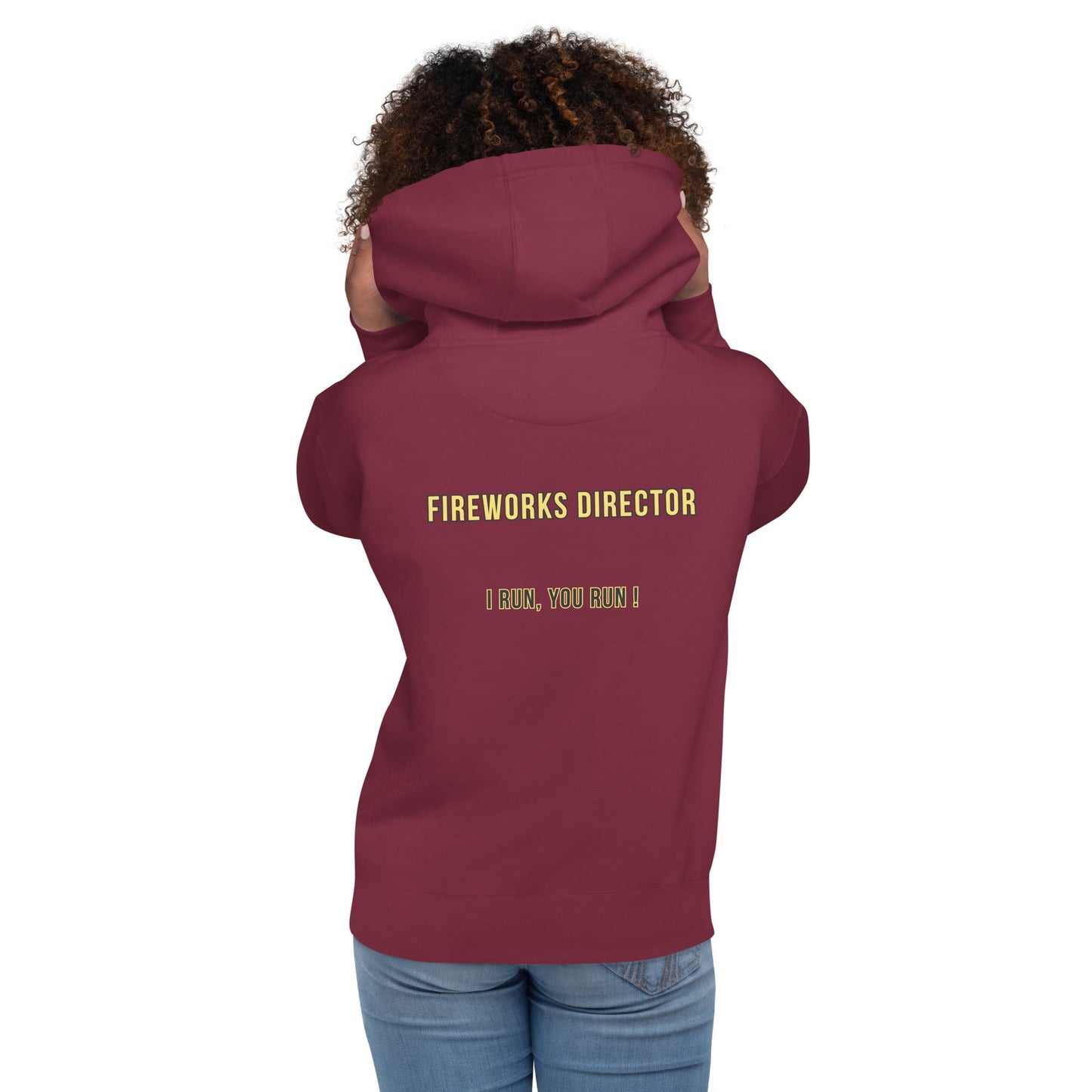 Director de Fuegos Artificiales - Sudadera con capucha unisex - talla pequeña, así que pide una talla más grande