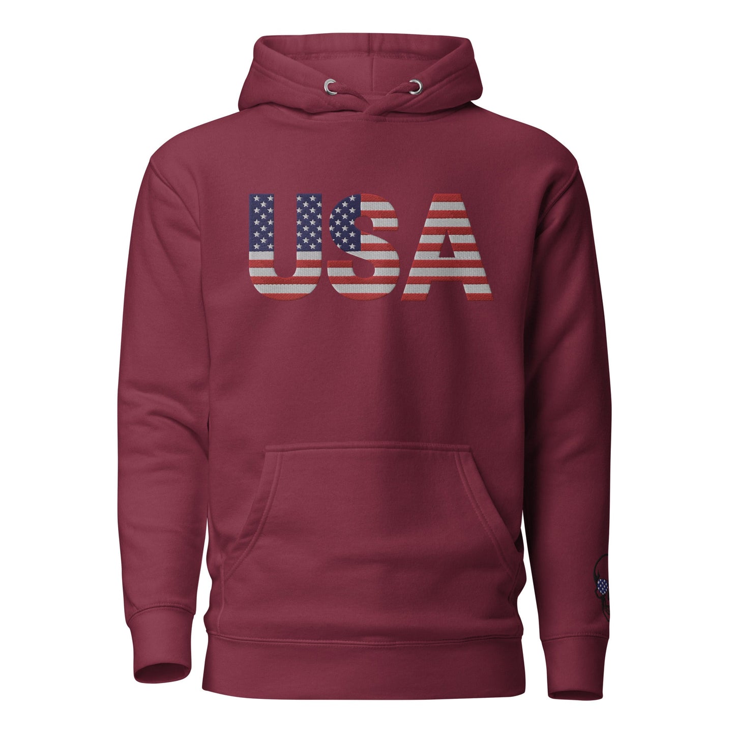 Bordado grande de EE. UU. - Talla pequeña, se recomienda pedir una talla más grande - Sudadera con capucha unisex