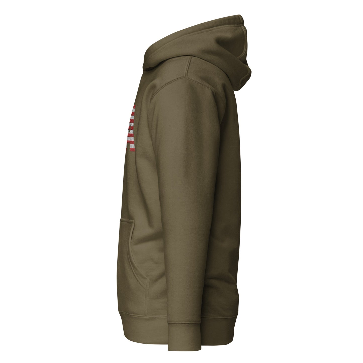 Bordado grande EE. UU. - calavera sin manga - Talla pequeña, así que pide una talla más grande - Sudadera unisex con capucha
