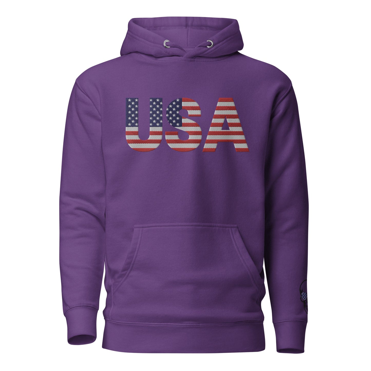 Bordado grande de EE. UU. - Talla pequeña, se recomienda pedir una talla más grande - Sudadera con capucha unisex