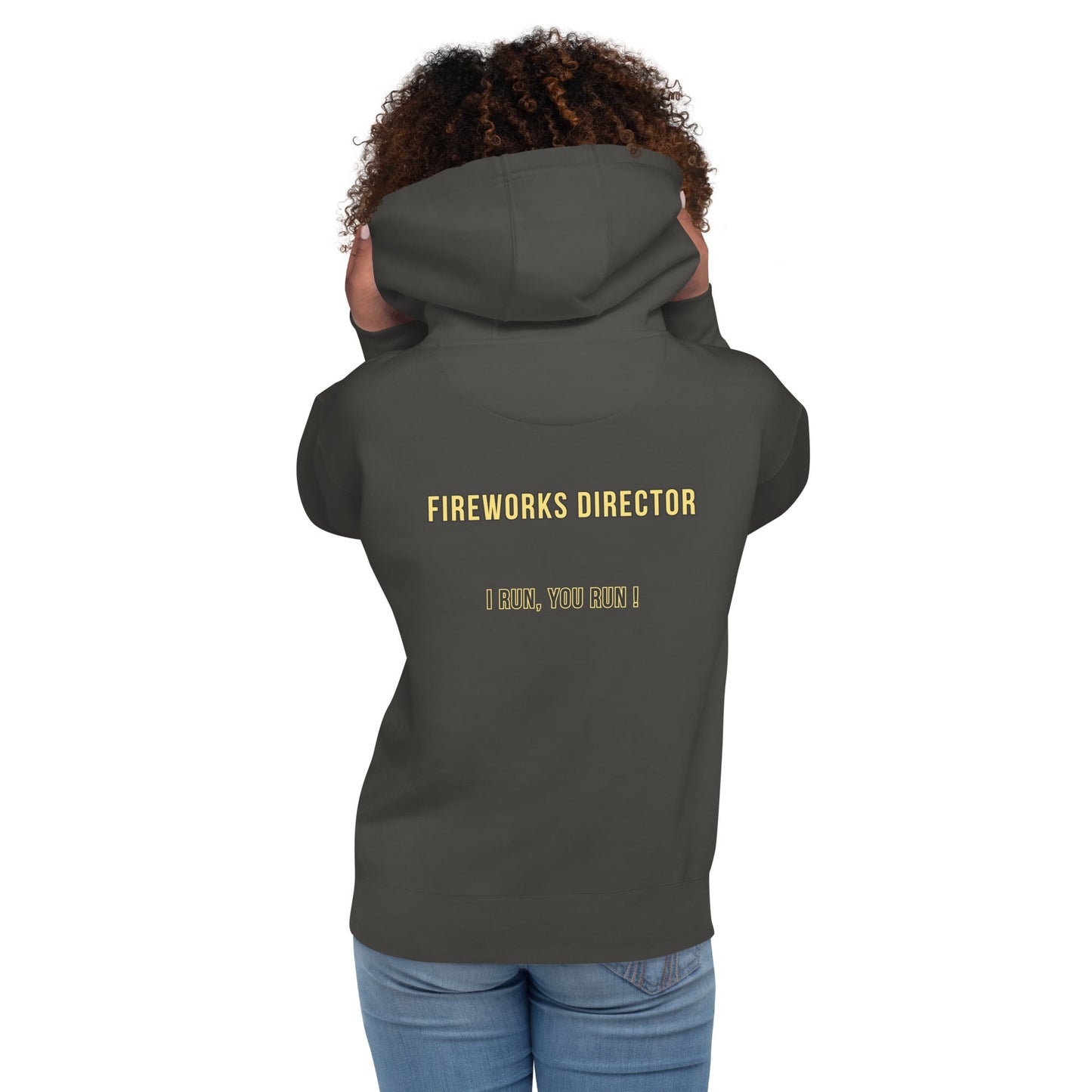 Director de Fuegos Artificiales - Sudadera con capucha unisex - talla pequeña, así que pide una talla más grande