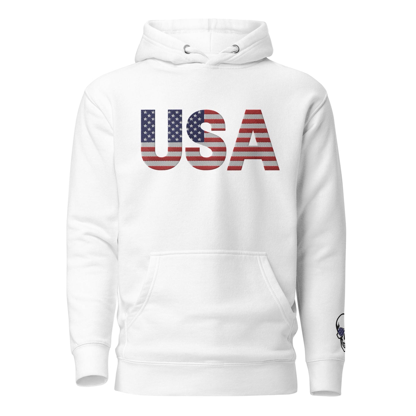 Bordado grande de EE. UU. - Talla pequeña, se recomienda pedir una talla más grande - Sudadera con capucha unisex