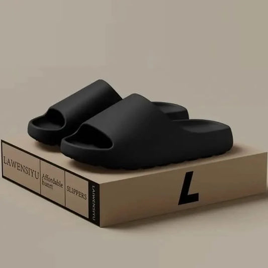 Unisex Soft Slippers, Comfortable Indoor/Outdoor Slide Sandals, Non-slip Textured Design Footwear
