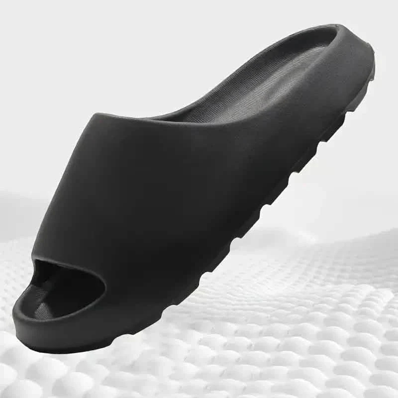 Unisex Soft Slippers, Comfortable Indoor/Outdoor Slide Sandals, Non-slip Textured Design Footwear