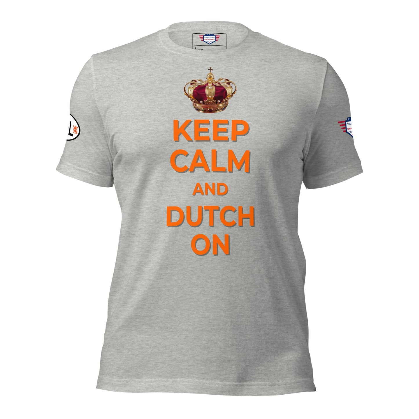 Keep Calm and Dutch on - Unisex t-shirt