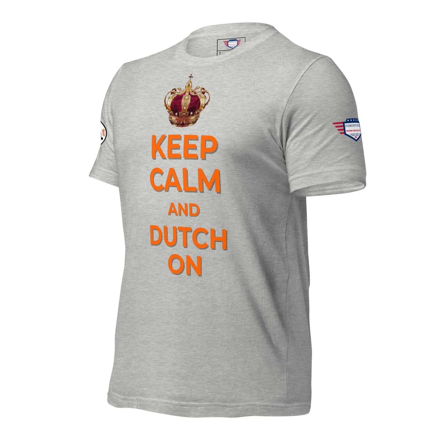 Keep Calm and Dutch on - Unisex t-shirt