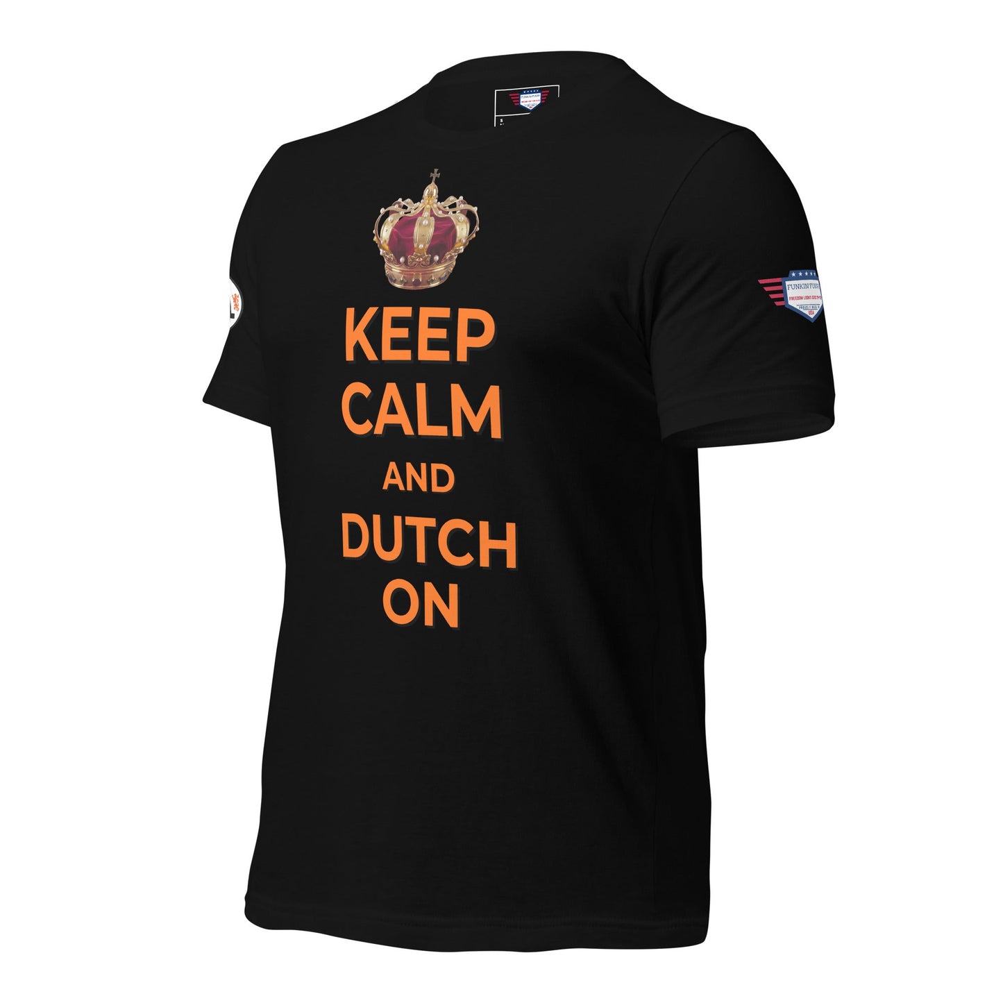Keep Calm and Dutch on - Unisex t-shirt