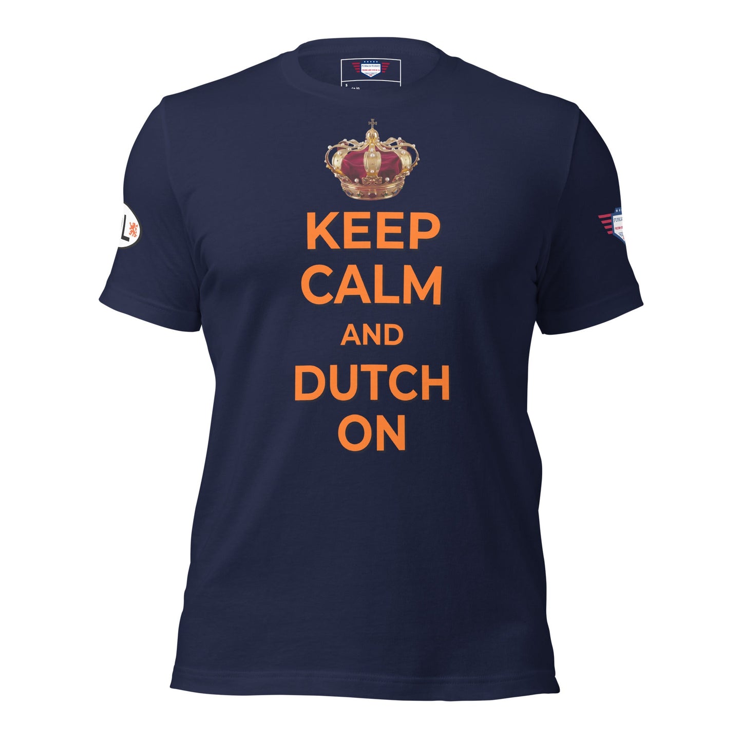 Keep Calm and Dutch on - Unisex t-shirt