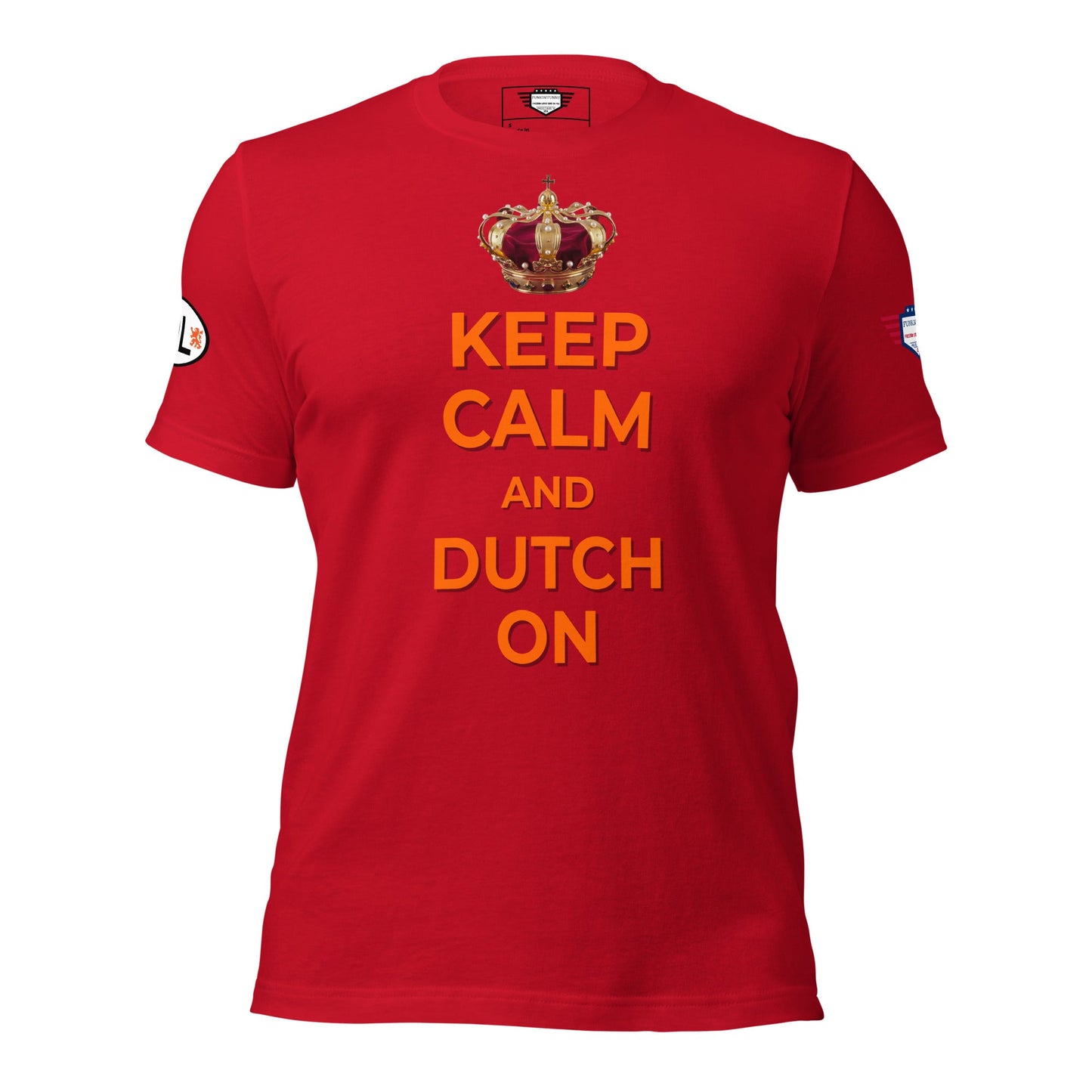Keep Calm and Dutch on - Unisex t-shirt