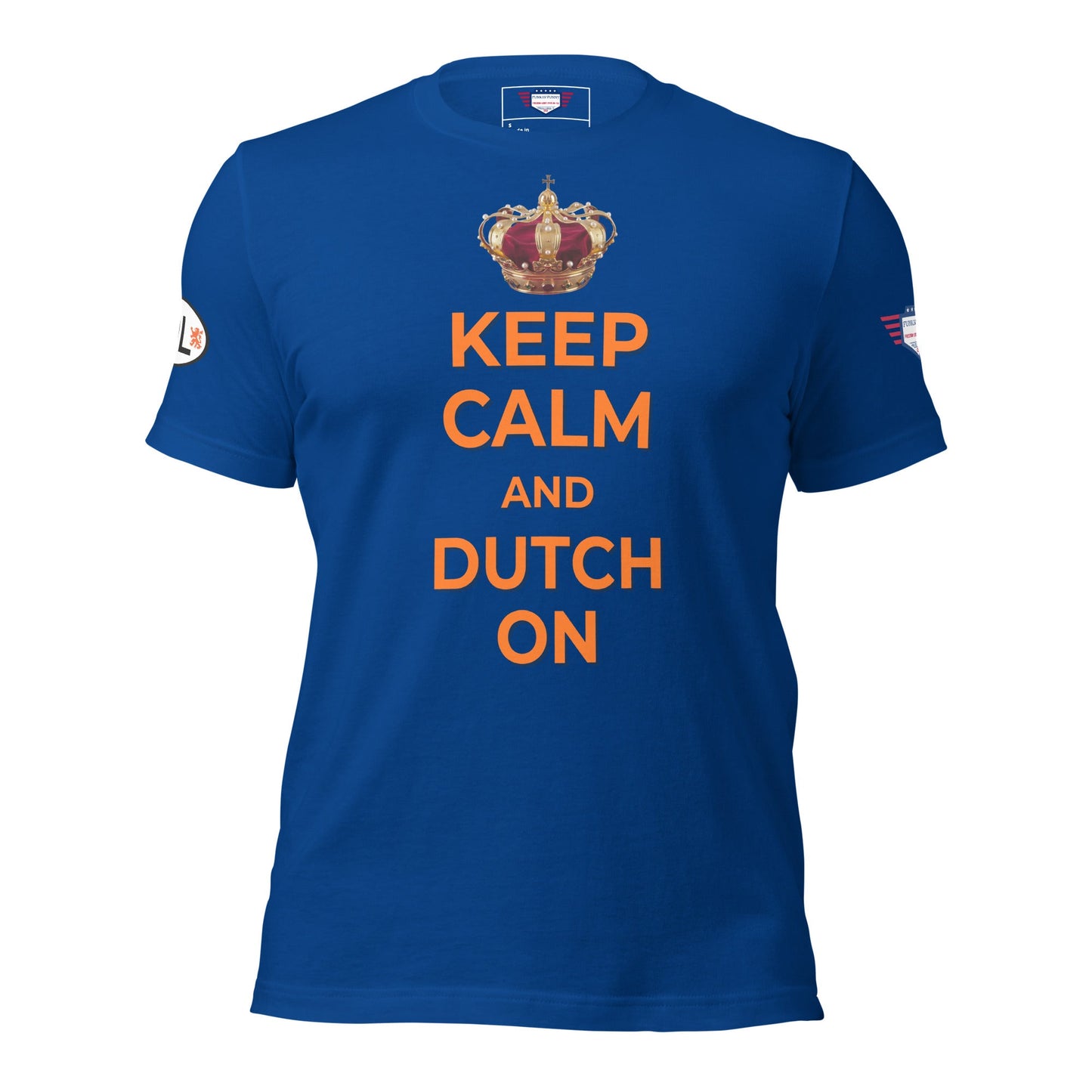 Keep Calm and Dutch on - Unisex t-shirt