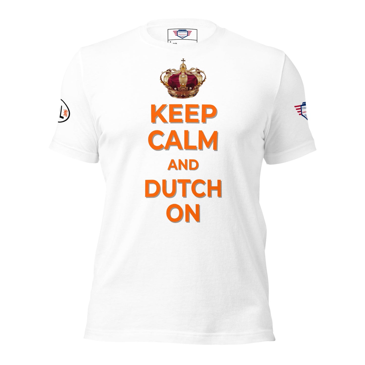 Keep Calm and Dutch on - Unisex t-shirt