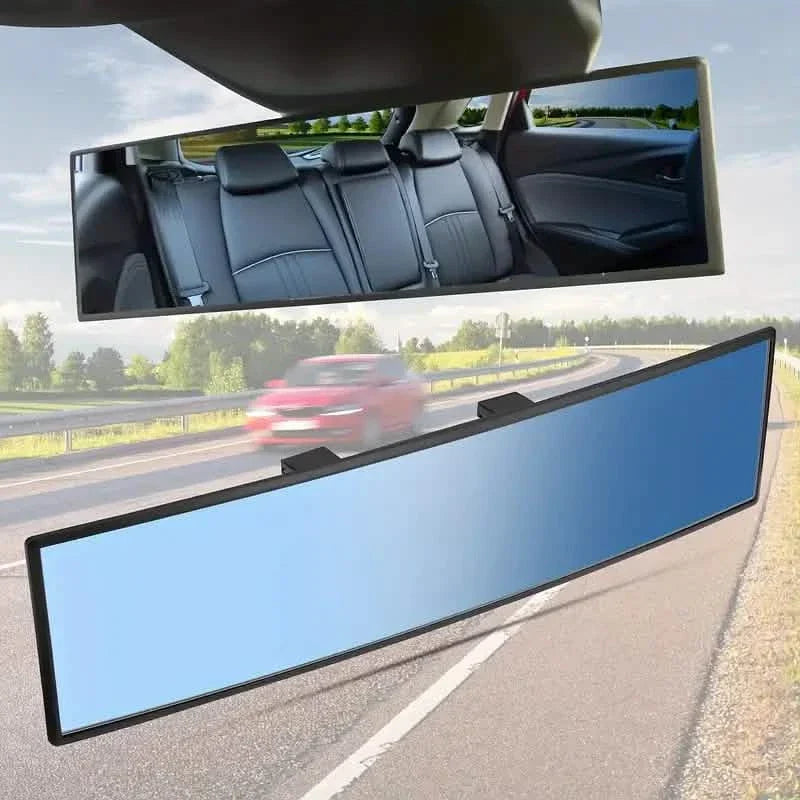 Universal 11.81 Inch Panoramic Convex Rearview Interior Clip-on Wide Angle Mirror