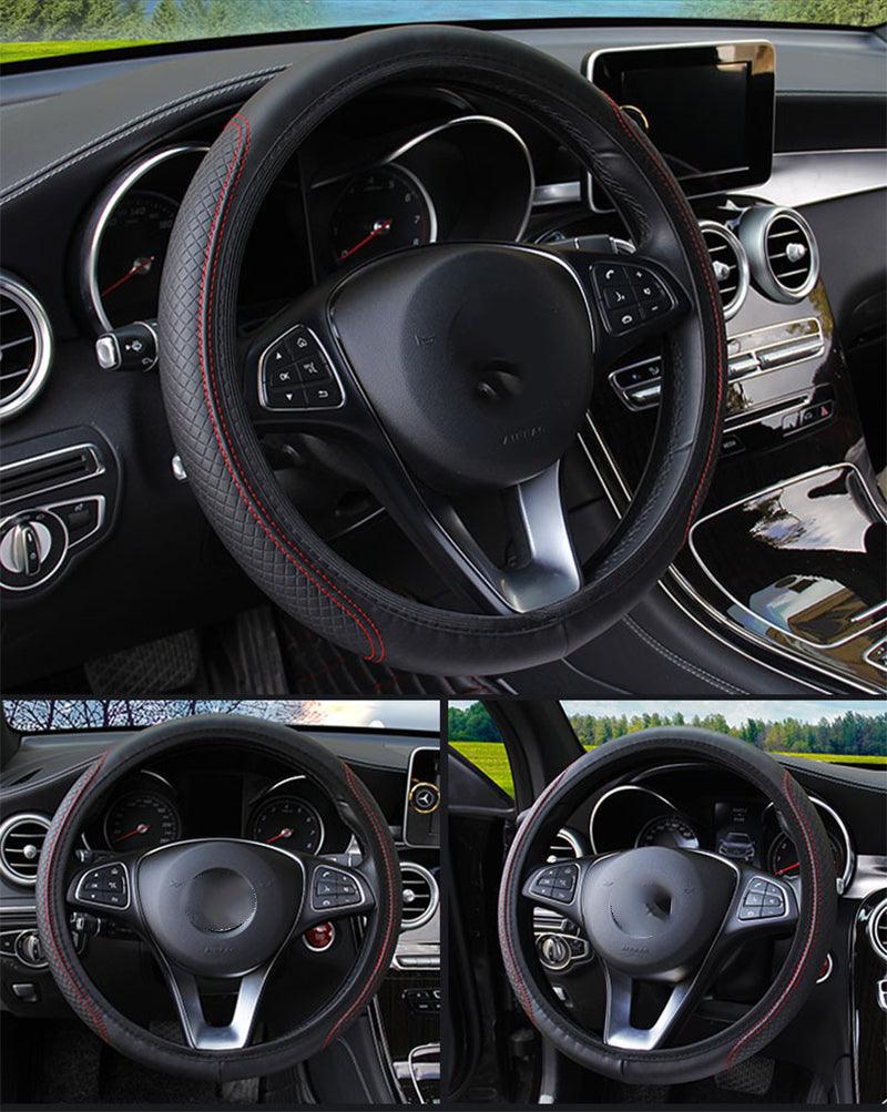 Universal Car Steering Wheel Cover Skid Proof Auto Car Steering Wheel Cover Auto Steering- Wheel Cover Microfiber Leather Viscose Breathable Anti-Slip Anti-Slip Embossing Leather Car-styling Car Accessories