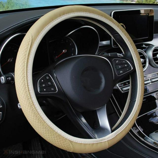 Universal Car Steering Wheel Cover Skid Proof Auto Car Steering Wheel Cover Auto Steering- Wheel Cover Microfiber Leather Viscose Breathable Anti-Slip Anti-Slip Embossing Leather Car-styling Car Accessories