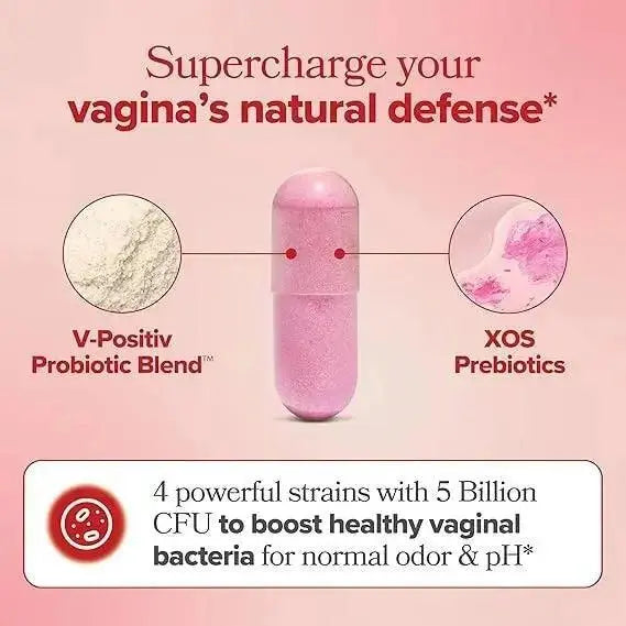 URO Vaginal Vegan Probiotic for Women with Vaginal Health, Vaginal Odor, pH & Yeast Balance Support Capsules - 60ct